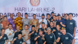 Wakil Gubernur jatim, Emil Dardak mengajak ngopi bareng kepalda dan lura di Gresik, pada acara Harlah II PKDI Gresik, Kamis, 15 Januari 2026. Foto: kredoneww.com/ abdullah nur ubaed