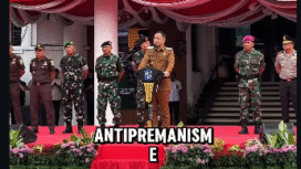 Walikota Surabaya, Eri Cahyadi mendeklarasikan Satgas Anti Preman dan Anti mafia Tanah di Surabaya, melibatkan seluruh elemen masyarakat, TNI, Polri. Bahkan Dan pasmar 2, siapkan dukungan penuh untuk turut serta memberantas aksi premanisme di Surabaya. Foto: ist