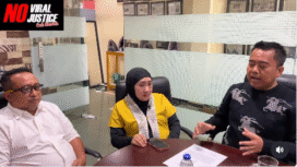 Cak Sholeh sedang mewawancarai Ice Ika Sukmawaty, korban pencurian brankas berisi harga benda Rp 8 miliar, masuk ke ruang medsos No Viral No Justice. Dirilis, Selasa 17 Januari 206. Foto: Instagram@sholeh-lawyer