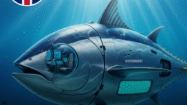 Gulper robot ikan buatan University of Surrey Inggeris, robot ini memangsa mikro plastik di laur, dan dijadikan bahan bakar untuk dirinya sendiri. Foto: strangest