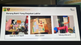 Sejumlah barang bukti yang diambil polisi dari dalam kamar sebuah apartemen mendiang Lula Lahfah, 26, di jakarta. Foto: dok/poltabes metro jakarta selatan