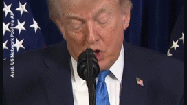 Presiden Donald Trump berpidato pasca penangkapan Nicolas Maduro, Presiden Venezuela. Ia menyatakan AS akan menjalankan pemerintah di negera itu, serta berjanji akan menyejahterakan rakyat, dengan mengelola sumber minyak di negera itu, Sabtu 3 Januari 2025, waktu setempat. Foto: Instagram@kumparan