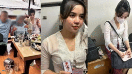 Seorang perempuan bernama Khairun Nisya, 23, berpakaian mirip pramugari ikut pernerbangan batik Air dari palembang ke Jakarta. Sampai di Bandara DSoetta ia ditangpa, kemudian minta maaf dan dilepas, Selasa, 6 Januari 2025. Foto: tribunews.com