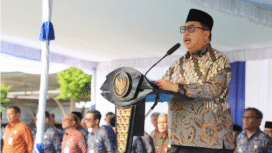 Apel hari pertama kerja 2026, Bupati Jombang H Marsubi terjadi penurunan pelanggaran ASN. Jumat, 2 Januari 2026. Foto: kredoneww.com/ elok apriyanto