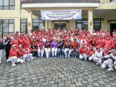 Kota Mojokerto menjadi tuan rumah Gebyar Senam DPC Persatuan Olahraga Pernapasan Indonesia (PORPI) se-Jawa Timur. Ist

