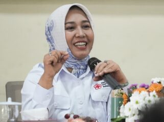 Wali Kota Mojokerto sekaligus Ketua PMI, Ika Puspitasari (Ning Ita), dalam Musyawarah Kerja II PMI Kota Mojokerto, (14/2). Ist