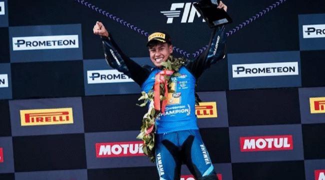 Aldi Satya Mahendra, 25, pembalap muda berbakat asal Bantul, Yogyakarta, Indonesia, yang baru saja mencetak sejarah dengan podium kedua di Race 2 World Supersport 600 seri pembuka 2026 di Phillip Island, Minggu, 22 Febaruari 2026. Foto: Instagram@aldimahendra_57