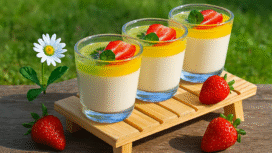 Buka Puasa dengan Puding Sutra Buah Strawberry