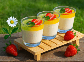 Buka Puasa dengan Puding Sutra Buah Strawberry