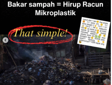 Hasil survey Ecoton pada bulan Januari 2026, memberikan konfirmasi bahwa udara di wilayah Jombang telah tercemar mikroplasik yang berbahaya bagi kesehatan manusia. Jangan bakar sampah! Foto: Instagram@ecoton.id
