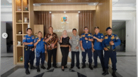 Wiku Birawa Felipe Diaz Quintas, S.STP., M.Si. kalaksan BPBD Pemkab Jombang, pimpin inspeksi dan audit sistm dan peralatan pencegah kebakara di seluruh gedung lingkunagn pemkab Kabupaten Jombang. Foto: jombangkab.go.id