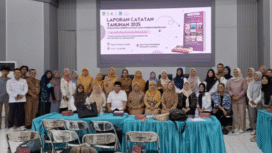 Direktur WWC Ana Fadillah menyampaikan keprihatinan atas tindakan kekerasan terhadap kaum perempuan, khsususnya di wilayah Jombang yang telah memliki Perda Pelindungan terhadap anak dan perempuan. Foto: Kredonews.com/ elok apriyanto