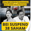 Rentetan pengaruh MSCI terhadap pasar modal Indonesia, sejak 1 Feberuari 2026, OJK dan BEI melakukan suspen terhadap perdaganagn 38 macam saham di bursa BEI. Foto: Instagram@ngomonginuang
