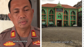 Kapolsek Pungging, Mojokerto AKP Selimat membenarkan temuan seorang santri ditemukan meninggal dunia di dalam tandon bak penampunan air di lantai IV gedung Ponpes Nuris, Jumat, 13 Februari 2026. Foto: Instagram@kabarterdepanmojokerto