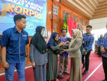 Korpri Mojokerto Salurkan Zakat Rp139,4 Juta untuk 1.798 Mustahik. Ist