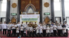 Jombang gulirkan aksi berinfaq, termasuk satuni 1.000 anak yatim piatu, Selasa 3 Maret 2026. Foto: diskominfp pemkab jombang