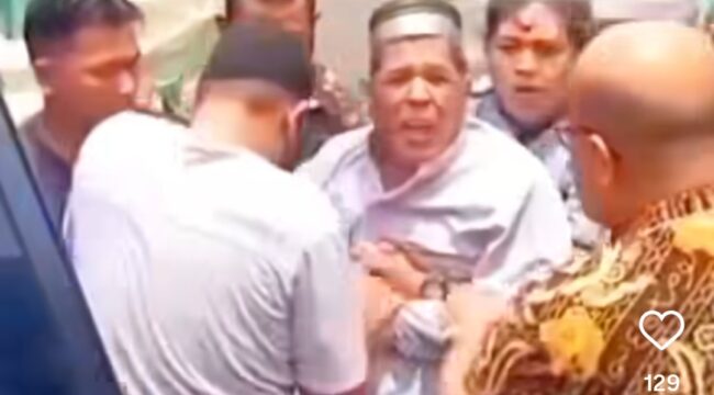 Marwan mantan Kadis LH dan Kehutanan Bangka Belitung berontak. Ia menolak ditangkap dan dimasukkan penjara, Jumat 6 Maret 2026. Foto: Istimews