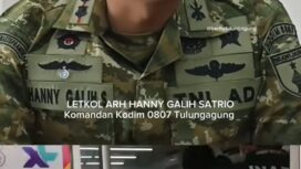 Komandan Kodim Tulungagung, Letkol Arh Hanny Gakih Satrio. Foto: Instagram@berita_tulungagung