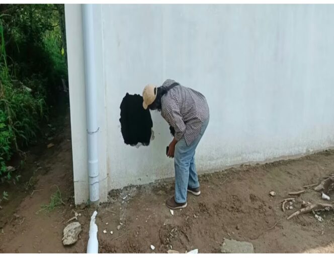 
					Pelaku membobol dinding bangunan di sudit kamar mandi, masuk ke kantor KDMP. Gedung masih kosog. Pelaku memreteli instalasi listrik, termasuk membongkar MCB di dua gedung KDMP desa Ringinlarik, 8 Maret 2026. Foto: ist