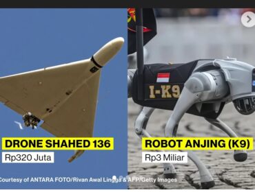 Iran gagah punya drone Shahed yang terbukti hebat untuk menyerang ⁹. Polri punya 14 unit Robodog K9 Rp3 miliar/unit. Foto: Instagam/ist