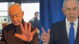 Dua foto tangkap layar dari dua video kemunculan Benyamin Netanyahu di publik, semakin meyakinkan bahwa itu kejanggalan. Yang muncul adalah gambar Netanyahu palsu alias deepfake AI. Foto: urbanvibes