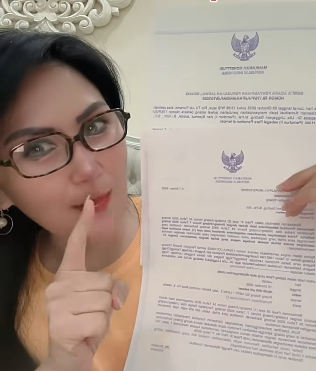 Postingan Dr Lita Gading Senin pagi 16 Maret 2026. Sebelum prmbacaan putusan M. Foto: Instgram@lita_gading