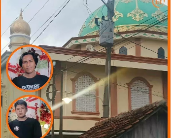 Berdasarkan hasil visum RSUD setempat, kedua pria itu menurut polisi tewan akibat tersengat listrik di kubah masjid Miftahul Janah, Pengaradan, kecamatan Tanjung, kabupaten Brebes, Jawa Tengah. Ditemukan Rabu, 20 Maret 2026. Foto: Instagram@arie ngetren