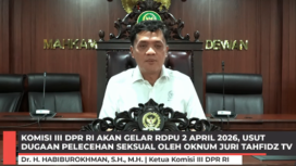 Bukan perslingkuhan biasa, Ketua Komisi III, Habiburockman umumkan secara resmi Rapat Dengar Pendapat (RDP) soal pelecehan seksual yang dilakukan oleh seorang ustad tanggal 2 April 2026. Foto: Instagram@habiburokhman