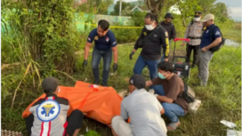 Aparat polresta Pasuruan melakukan penyelidikan dan evakuasi temuan sesosok jasad perempuan muda, dan tidak ditemukan identitasnya, di Desa Sambirejo, Kecamatan Rejoso, kota Pasuruan Senin sore, 23 Maret 2026. Fptp: Instagram@pasuruankekinian