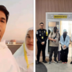 (kiri) Saat Andi hakim Feriansyah dan istri sedang melaksanakan umrah. (kanan) Petiugas imigrasi langsung menangkap mdan menahanan mereka berdua saat tiba di bandara Kualanamu, Medan, Senin 30 Maret 2026. Foto: Insgatam@topikserucom