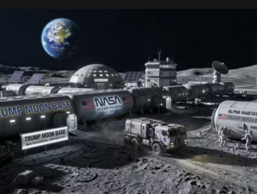 Beginilah kampung hunian di bulan yang akan dibangun oleh NASA diberi nama: Pangkalan Bulan Presiden Trump. Foto: thetimesofindia