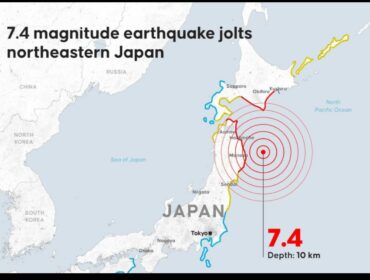 Pantai Timur Jepan dihantam gempa magnetudo 7.4, Senin 20 April 2026. Nuncul tsunami 3 meter, tetapi kondisinya tenang. Foto: antara