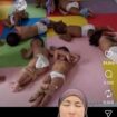 Bocah bocah bayi usia 1 sampai 5 tahun ini tidur tanpa baju dan alas tidur, cuma pakai pumpers, kaki diikat agar meteka tidak berjeliara. Terjafi di yayasan daycare Little Aresha, Umbulharji  Yogyajarta. Foto: ist