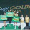 Juara I, II dan III Tring! Golden Run 2026 perdana, Minggu 25 April 2025. Diselenggarakan oleh PT Pegadaian Indonesia, mendonasikan Rp 1,250 untuk atlet Indonesia. Foto: dok/ panitia