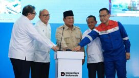 Presiden Prabowo bersams sejumlah menteri melakukan groundbreaking 13 proyek hilirisasi deng nilai investasi Rp116 triliun, tersebar di Jawa dan Indonesia Timur. Foto: instagram@presidenrepublikindonesia