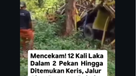 Inilah kawasan hutan disebut dengan Alas Petung, di Ruas jalan poros Bubulan–Temayang, tepatnya di kawasan Alas Petung (Desa Clebung, Kecamatan Bubulan, Kabupaten Bojonegoro), menjadi sorotan karena terjadi sekitar 12 kecelakaan dalam waktu sekitar sebulan. Foto: Instagram@beritabojonegoro3