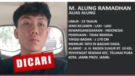 Polda Jambi menetapkan Alung sebagai DPO kasus 58 kg sabu. Ia berhasil lolos dari ruang pemeriksaan Lantai II Polda Jambi, pda tanggal 8 April 2028. Netrizen menagnggap bahwa insiden ini hanyalah modus dalam penegakan hukum khususnya narkoba. Foto: antara