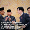 Pada 1 April 2026, Presiden Prabowo Subianto menyaksikan pengumuman dan pertukaran 10 nota kesepahaman (MoU) antara Indonesia dan Korea Selatan di Istana Kepresidenan Cheong Wa Dae (Blue House), Seoul. Foto: Instagram@idx_channel