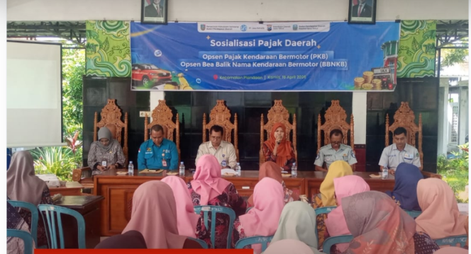 
					Pemerintah kecamatan Plandaan Jombang menyelenggarakan acara sosialisasi opsen pajak kendaraan bermotor, berlangsung Kamis, 16 Ap[ril 2026. Foto; jombangkab.go.di
