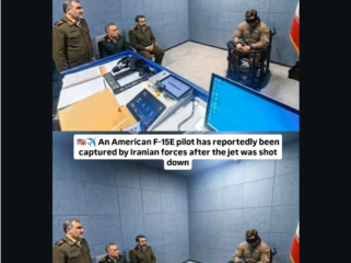 Foto ini diambil dari sebuah video, dan disebut-sebut sebagai satu di antara dua pilot F-15E As yang jatuh ditembak di wilayah Iran, 3 April 2026. Foto: Instagram@sam.ouzide