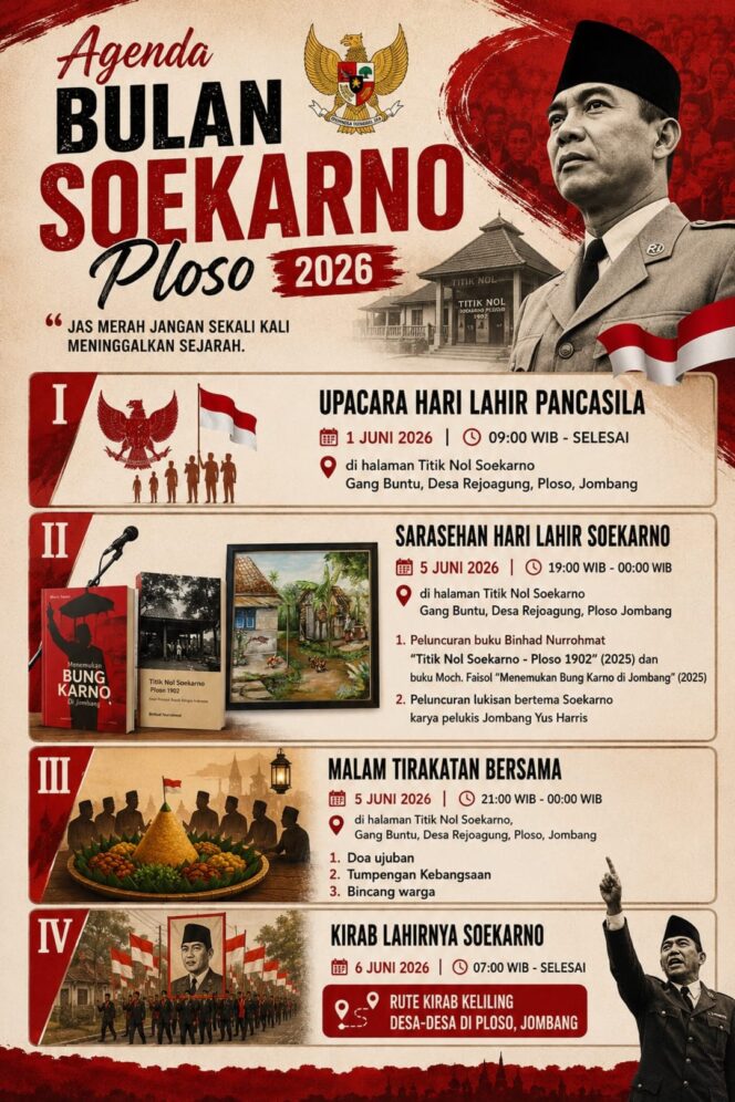 
					Agenda Juni 2026 Rangkaian Bulan Soekarno di Ploso, Binhad: Warga Semakin Bersemangat