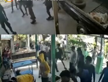 Hasil video CCTV, rumah pemilik pohon mangga diserbu puluhan orang yang mengaku sebagai kerabat terduga pencuri mangga yang tewas karena jatuh terjadi di kota Bontang, Kalimantan Timur. Foto: Ist