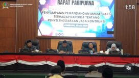 Rapat pembahasan pemandangan umum frajsi, di gedung DPRD Jombang, Senin, 2026. Foto: instgaram@dprd-jombang
