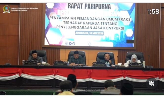
					Rapat pembahasan pemandangan umum frajsi, di gedung DPRD Jombang, Senin, 2026. Foto: instgaram@dprd-jombang