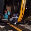 Penumpang PO Bus Sudiro masih berada di kabin, jetika bus tergelincir di jakur Til Tembelang, Kanis oagi sekitar pujul 05.30 wib, 21 Mei 2026. Foto: tangkap layar video instagram@kabar_jombang