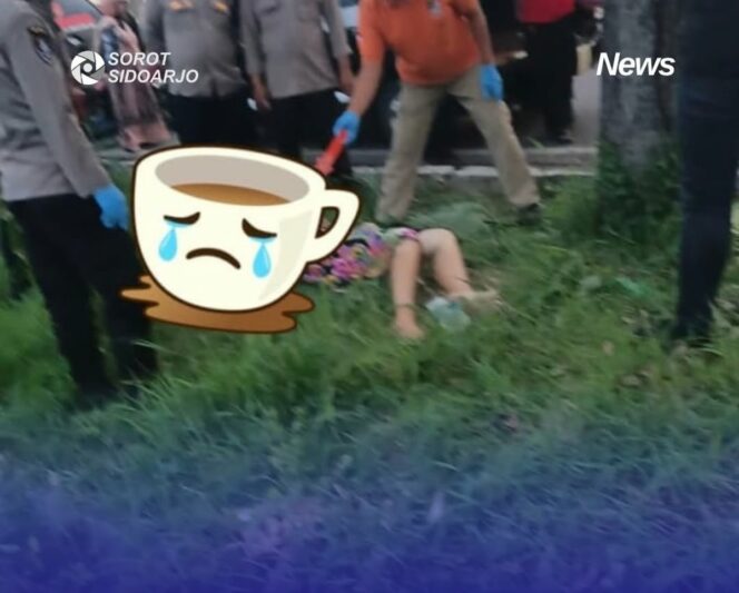 
					Warga tenukan jasad seorang perempuan berusia 27 tahun di bawah flyover Aloha, Sidoarjo, Minggu sore 24 Mei 2026. Foto: instagram@sorot.sidoarjo