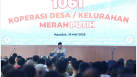 Presiden Prabowo meresmikan 1061 KDMP seluruh Indonesia, dan meresmikan Museum Marsinah, di Nganjuk, Jawa Timur, Sabtu 16 Mei 2026. Foto: Instaghram@prabowopresidenrepublikindonesia