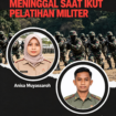 Dua orang peserta latihan dasar militer (Latsarmil) bagi calon manajer Koperasi Desa meninggal dunia. Foto: grafis/ tim redaksi kredonews.com