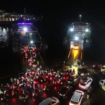 Antrean mengular di Pelabuhan Ketapang