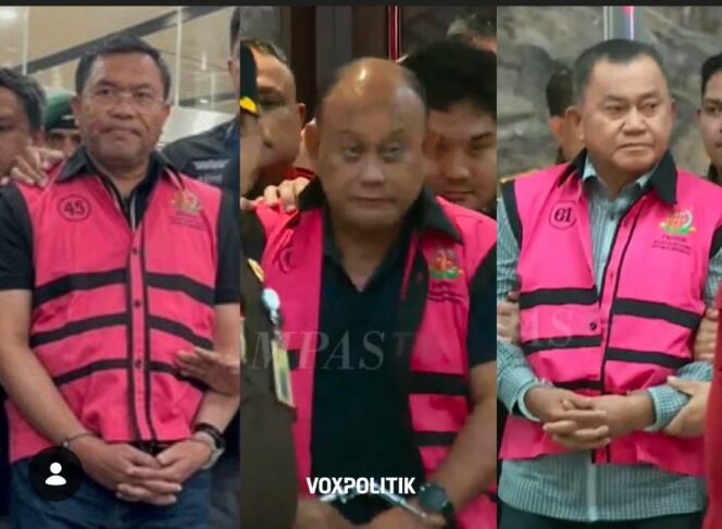 
					Kejaksaan menahan Trio Macan BGN, setelah 12 jam diperiksa, dan langsung ditahan, Rabu sore, seiitar pukul 17.45, langsung dijebloskan ke tahanan kejaksaan. Foto: ist